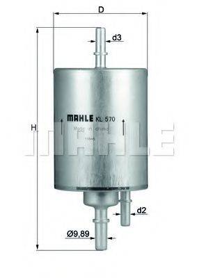 Топливный фильтр MAHLE ORIGINAL KL 570