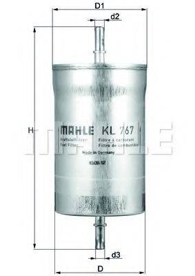 Паливний фільтр MAHLE ORIGINAL KL 767