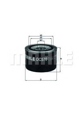 Масляний фільтр MAHLE ORIGINAL OC 570
