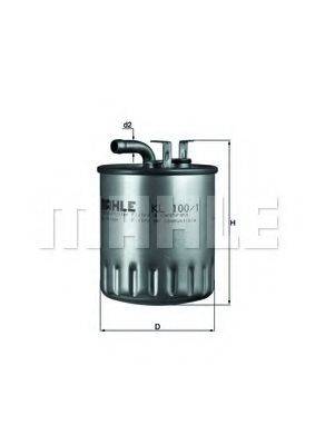 Топливный фильтр MAHLE ORIGINAL KL 100/1