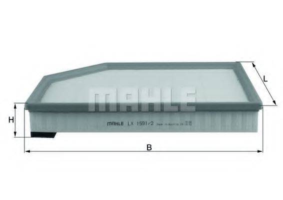 Повітряний фільтр MAHLE ORIGINAL LX 1591/2