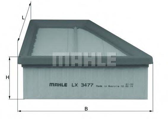 Воздушный фильтр MAHLE ORIGINAL LX 3477