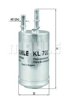 Паливний фільтр MAHLE ORIGINAL KL 705