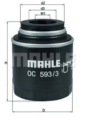 Масляный фильтр MAHLE ORIGINAL OC 593/3