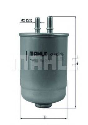 Топливный фильтр MAHLE ORIGINAL KL 485/16D