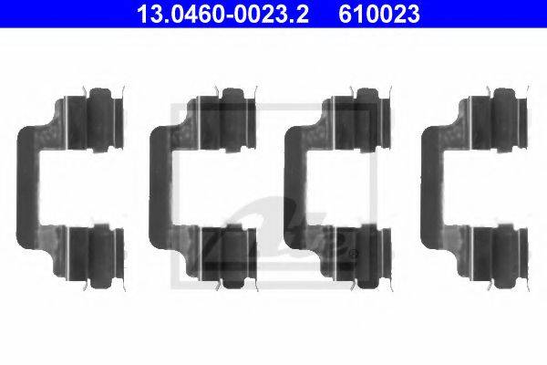Комплектуючі, колодки дискового гальма ATE 13.0460-0023.2