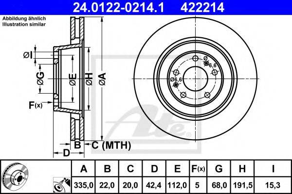 Тормозной диск ATE 24.0122-0214.1