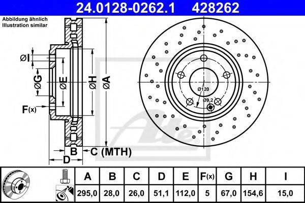 Тормозной диск ATE 24.0128-0262.1