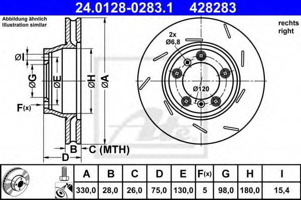 Тормозной диск ATE 24.0128-0283.1