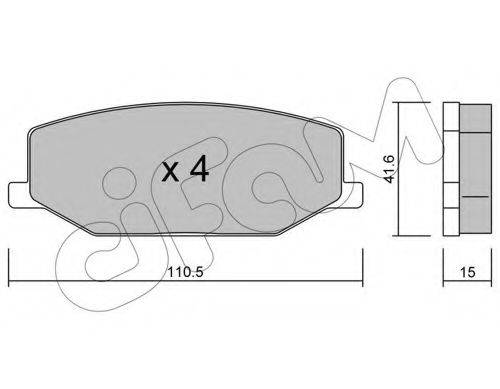 Комплект тормозных колодок, дисковый тормоз CIFAM 822-097-0