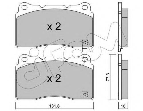 Комплект тормозных колодок, дисковый тормоз CIFAM 822-288-5