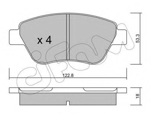 Комплект тормозных колодок, дисковый тормоз CIFAM 822-321-1