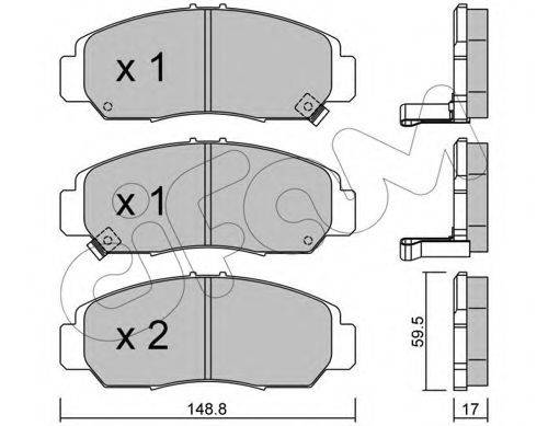 Комплект тормозных колодок, дисковый тормоз CIFAM 822-462-0