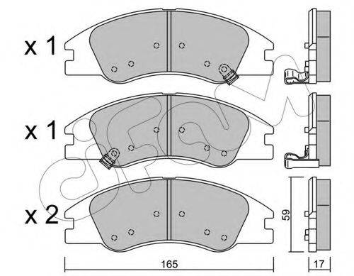 Комплект тормозных колодок, дисковый тормоз CIFAM 822-630-0