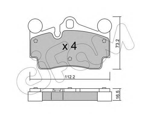 Комплект тормозных колодок, дисковый тормоз CIFAM 822-655-0