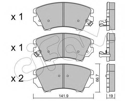Комплект тормозных колодок, дисковый тормоз CIFAM 822-842-0