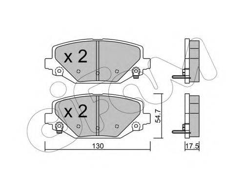 Комплект тормозных колодок, дисковый тормоз CIFAM 822-947-0