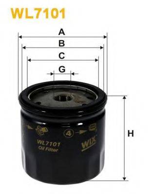 Масляний фільтр WIX FILTERS WL7101
