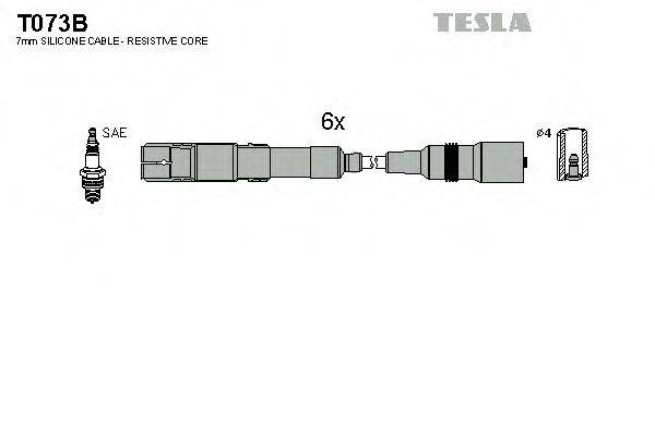 Комплект дротів запалення TESLA T073B