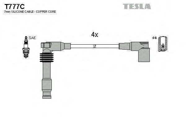 TESLA T777C Комплект проводов зажигания