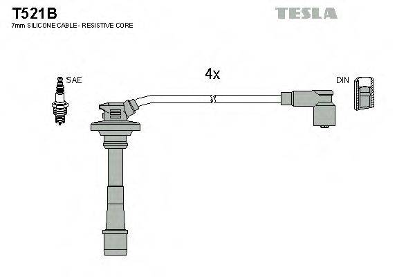TESLA T521B Комплект дротів запалення