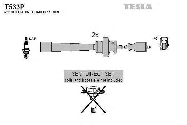 Комплект дротів запалення TESLA T533P