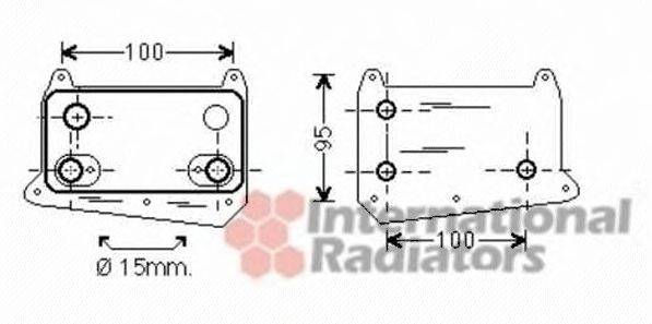 масляний радіатор, моторне масло VAN WEZEL 30003552