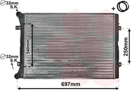 Радиатор, охлаждение двигателя VAN WEZEL 58002283
