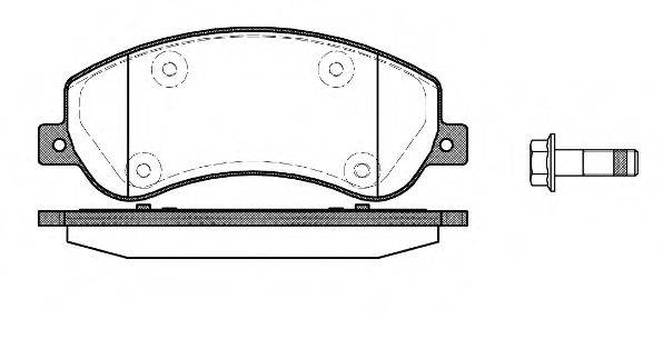 Комплект тормозных колодок, дисковый тормоз WOKING P13503.00