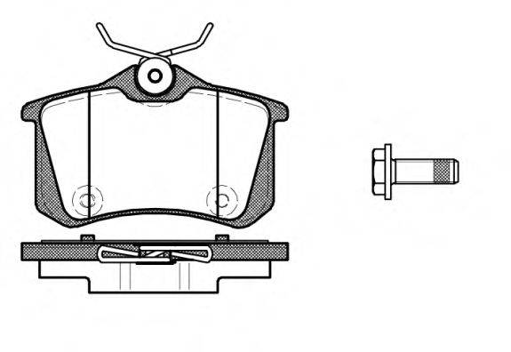 Комплект тормозных колодок, дисковый тормоз WOKING P12913.10