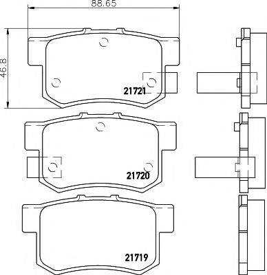 Комплект тормозных колодок, дисковый тормоз TEXTAR 2171901