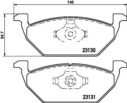Комплект тормозных колодок, дисковый тормоз TEXTAR 2313001