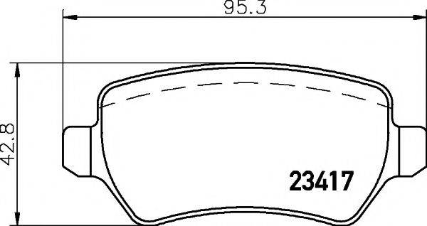 Комплект тормозных колодок, дисковый тормоз TEXTAR 2341702
