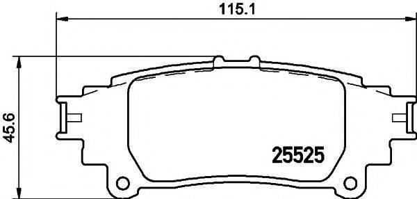 Комплект тормозных колодок, дисковый тормоз TEXTAR 2552501