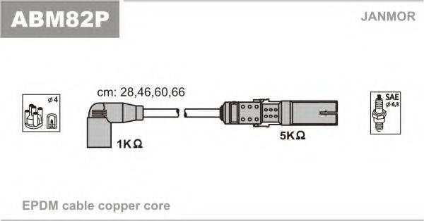 Комплект дротів запалення JANMOR ABM82P