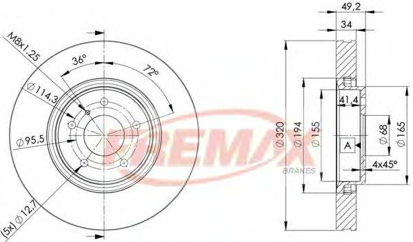 Тормозной диск FREMAX BD-4204