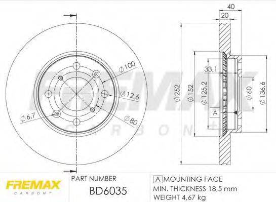 Тормозной диск FREMAX BD-6035