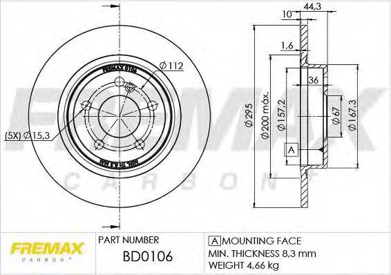 Тормозной диск FREMAX BD-0106