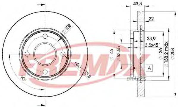Тормозной диск FREMAX BD-5344