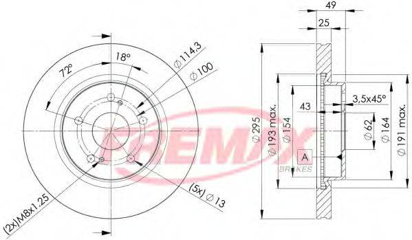 Тормозной диск FREMAX BD-4803