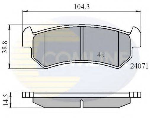 Комплект гальмівних колодок, дискове гальмо COMLINE CBP01191