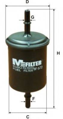 MFILTER BF672 Топливный фильтр