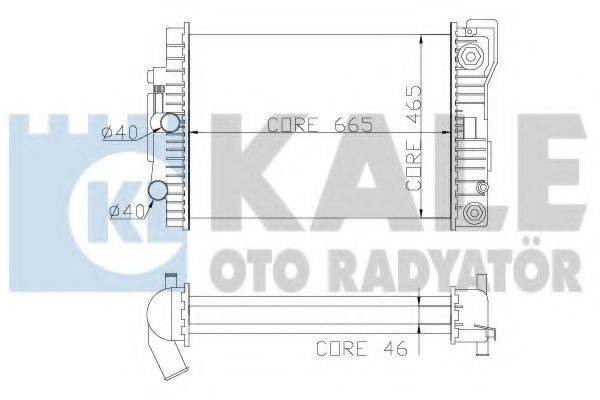Радіатор, охолодження двигуна KALE OTO RADYATOR 351500