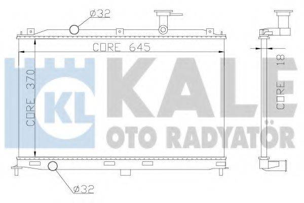Радіатор, охолодження двигуна KALE OTO RADYATOR 358000