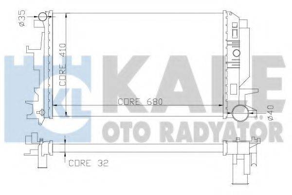 Радиатор, охлаждение двигателя KALE OTO RADYATOR 373900