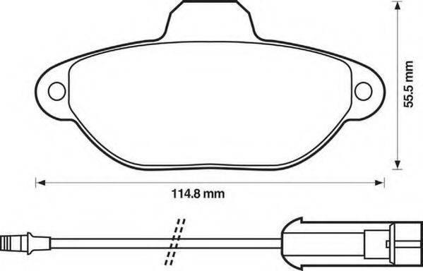 Комплект тормозных колодок, дисковый тормоз JURID 571523D
