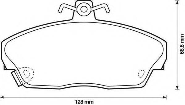 Комплект тормозных колодок, дисковый тормоз JURID 571438J