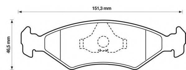 Комплект тормозных колодок, дисковый тормоз JURID 571536J