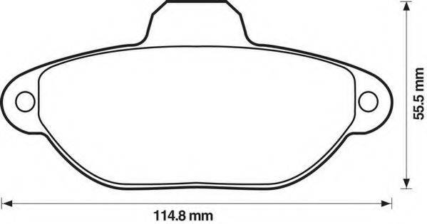 Комплект тормозных колодок, дисковый тормоз JURID 571749J