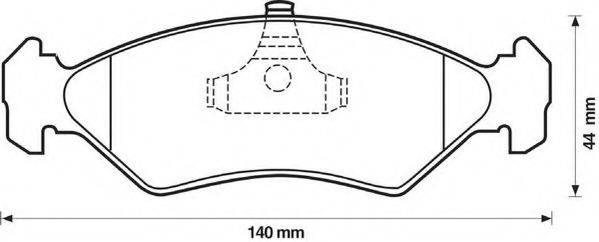 Комплект тормозных колодок, дисковый тормоз JURID 571913J